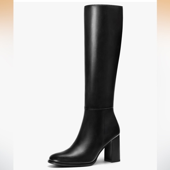 Amazon Shoes - Amazon Black Heeled Knee-High Boots